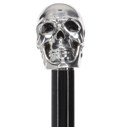 Italian Import: 925r Silver Skull Luxury Walking Stick
