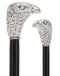 Italian Import:925 silver plating on the Falcon Head Walking Stick