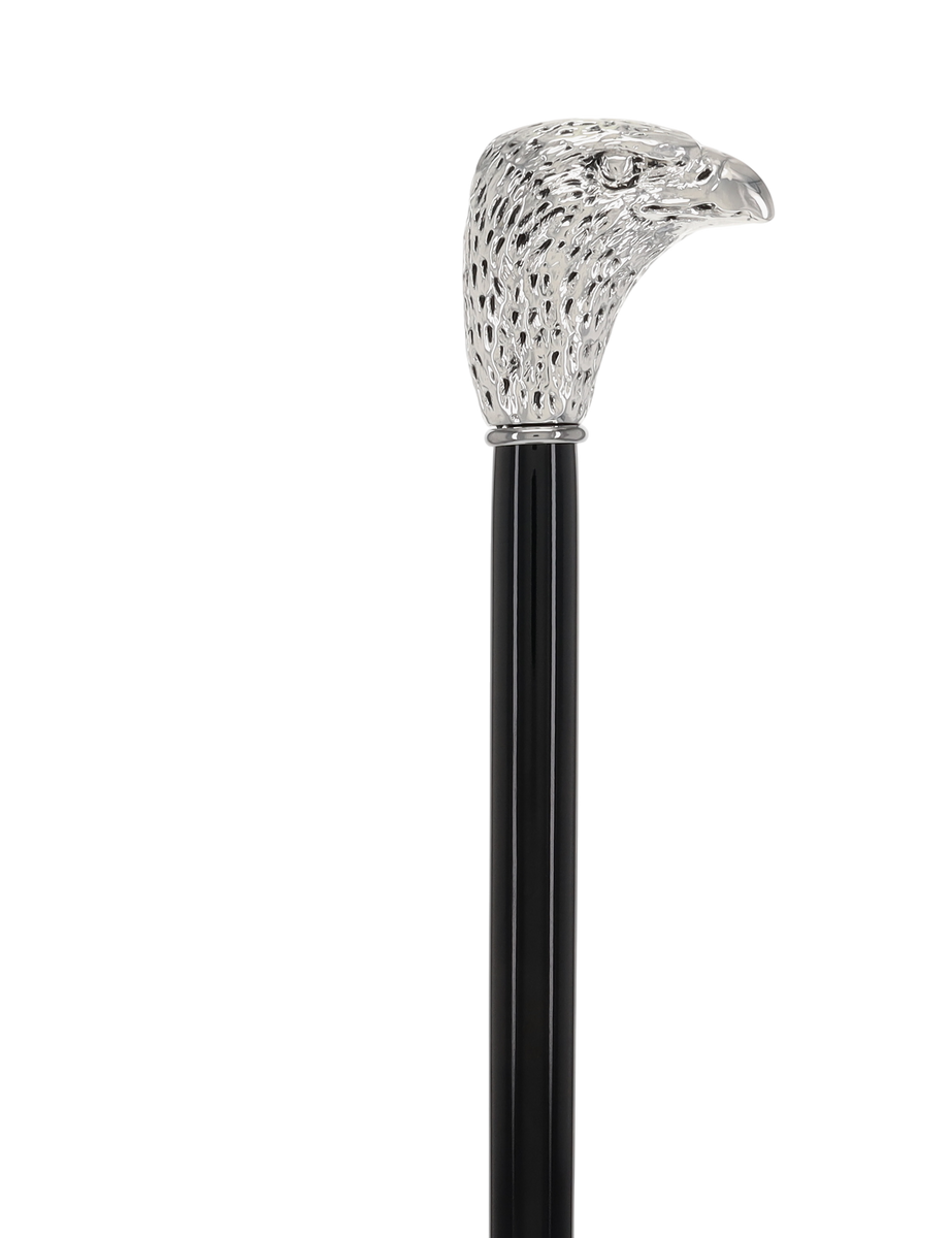 Italian Import:925 silver plating on the Falcon Head Walking Stick, image size:923x1200