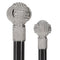 Italian Import - Sailor Monkey Fist Knot: 925r Silver Rope Cane