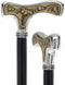 Italian Luxury Walking Stick in Silver with Intricate Horse Handle : Elegant Design