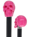 Pink Skull Walking Stick with Beech Wood Shaft