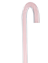 Pretty in Pink Lines Cane: Pink Lines in Invisible Clear Shaft