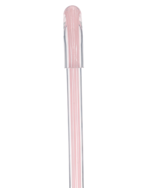 Pretty in Pink Lines Cane: Pink Lines in Invisible Clear Shaft
