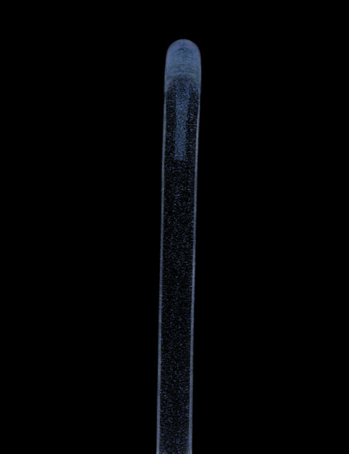 Blue Stardust Sparkle Cane: Blue Sparkles in Invisible Clear Shaft