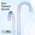 Blue Stardust Sparkle Cane: Blue Sparkles in Invisible Clear Shaft