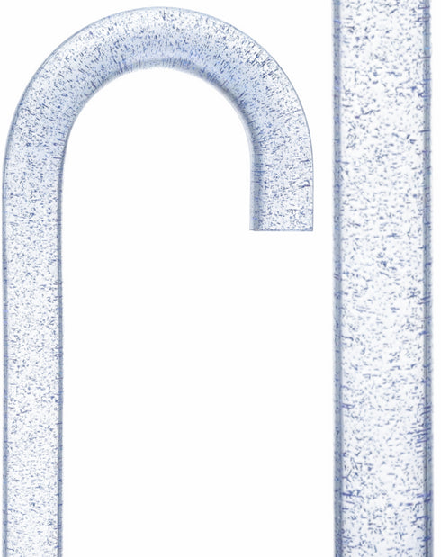 Blue Stardust Sparkle Cane: Blue Sparkles in Invisible Clear Shaft
