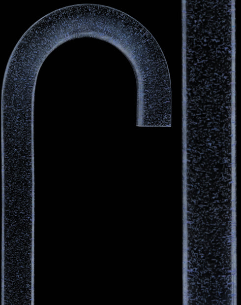 Blue Stardust Sparkle Cane: Blue Sparkles in Invisible Clear Shaft