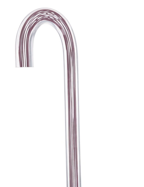 Mauvelous Glide Cane: Mauve Violet Lines in Invisible Clear Shaft