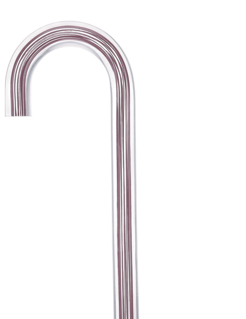 Mauvelous Glide Cane: Mauve Violet Lines in Invisible Clear Shaft