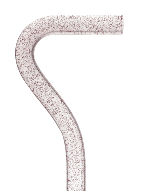 Rosé Shimmer Sparkle Cane: Pink Sparkles in Invisible Clear Shaft