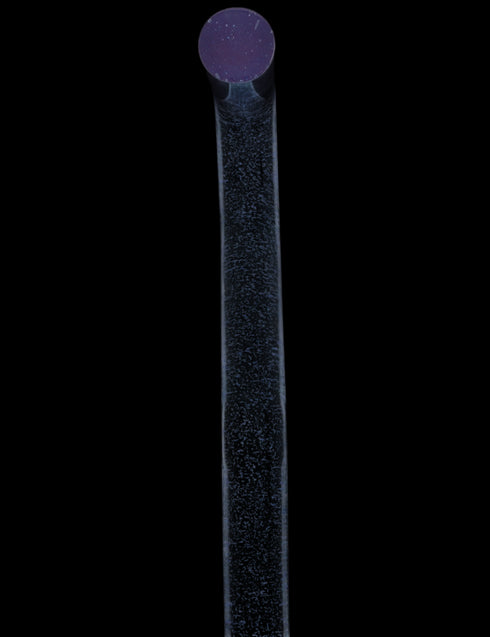 Blue Stardust Sparkle Cane: Blue Sparkles in Invisible Clear Shaft