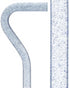 Blue Stardust Sparkle Cane: Blue Sparkles in Invisible Clear Shaft