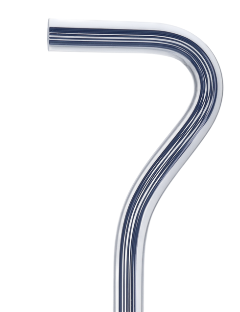 Denim Stripes Cane: Blue Lines in Invisible Clear Shaft