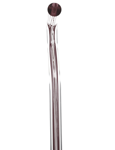 Mauvelous Glide Cane: Mauve Violet Lines in Invisible Clear Shaft
