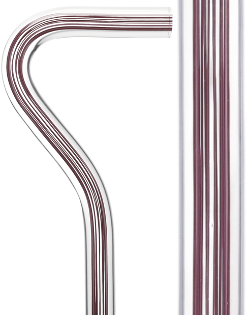 Mauvelous Glide Cane: Mauve Violet Lines in Invisible Clear Shaft