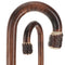 French Stag Horn Tourist Walking Cane: Dark Maple Shaft