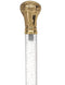 Crystal Elegance Brass Knob Cane with Invisible Acrylic Shaft Options