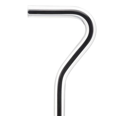 "The Obsidian Streak" Cane: Black Line in Invisible Shaft