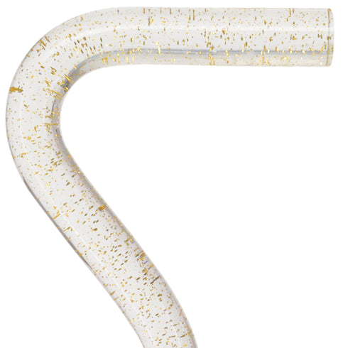 Golden Shimmer Cane: Gold Sparkles in Invisible Clear Shaft