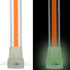 "Be Bold Wear Orange" Cane: Orange Streak w/ Floating Bubbles in Clear Shaft