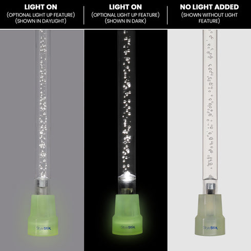 "Bubbles In Ice" - Exquisite Bubblé Elegance: A Translucent Crystal Shaft With Captivating Bubbles