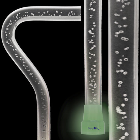 "Bubbles In Ice" - Exquisite Bubblé Elegance: A Translucent Crystal Shaft With Captivating Bubbles