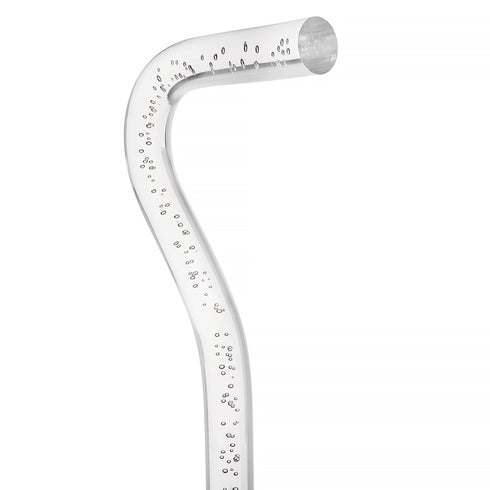 "Bubbles In Ice" - Exquisite Bubblé Elegance: A Translucent Crystal Shaft With Captivating Bubbles