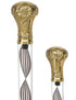 Crystal Elegance Brass Knob Cane with Invisible Acrylic Shaft Options