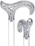 Crystal Elegance Chrome Derby Cane with Invisible Acrylic Shaft Options