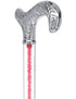 Color Crystal Elegance Chrome Derby Cane with Invisible Acrylic Shaft Options