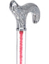 Color Crystal Elegance Chrome Derby Cane with Invisible Acrylic Shaft Options