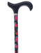 Limited single item listing: Derby Black and pink floral walking cane