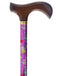 Limited single item listing: Wooden derby handle purple floral shaft