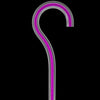 Amethyst Trace Cane: Purple Streak w/ Floating Bubbles in Clear Shaft