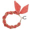 FashionStix Luxury Peach Silk Satin scarf with Chain Wrist Strap with Clip Holder