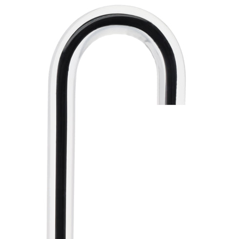 "The Obsidian Streak" Cane: Black Line in Invisible Shaft