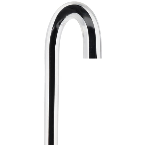 "The Obsidian Streak" Cane: Black Line in Invisible Shaft