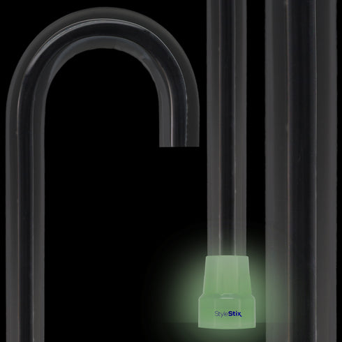 "The Obsidian Streak" Cane: Black Line in Invisible Shaft