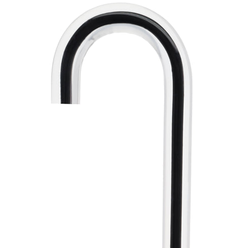 "The Obsidian Streak" Cane: Black Line in Invisible Shaft