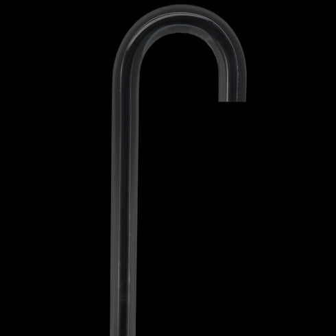 "The Obsidian Streak" Cane: Black Line in Invisible Shaft