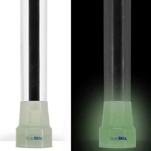 "The Obsidian Streak" Cane: Black Line in Invisible Shaft