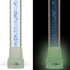 Clear Ocean Cane: Blue Streak w/ Floating Bubbles in Clear Shaft