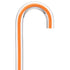 "Be Bold Wear Orange" Cane: Orange Streak w/ Floating Bubbles in Clear Shaft