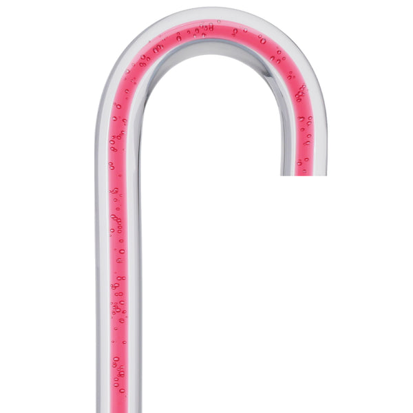 Pink Bubble Elegance Cane: Pink Streak w/ Floating Bubbles in Clear Shaft
