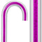 Amethyst Trace Cane: Purple Streak w/ Floating Bubbles in Clear Shaft