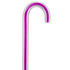 Amethyst Trace Cane: Purple Streak w/ Floating Bubbles in Clear Shaft