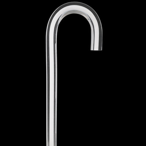 Porcelain In Ice Cane: White Line in Translucent Clear Shaft