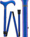 Carbon Canes Color Changing Metallic Blue Adjustable & Folding Derby Carbon Fiber Walking Cane