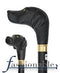 Comoys Black Labrador Head Walking Cane With Black Beechwood Shaft and Brass Collar
